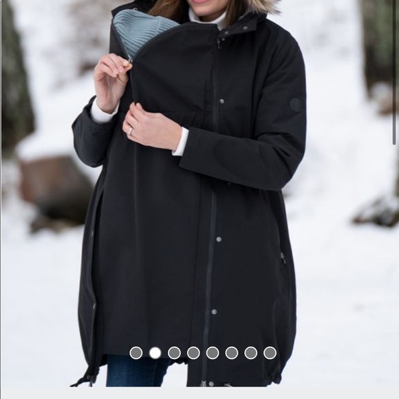 Seraphine Black Maternity Coat - Picture 1 of 5